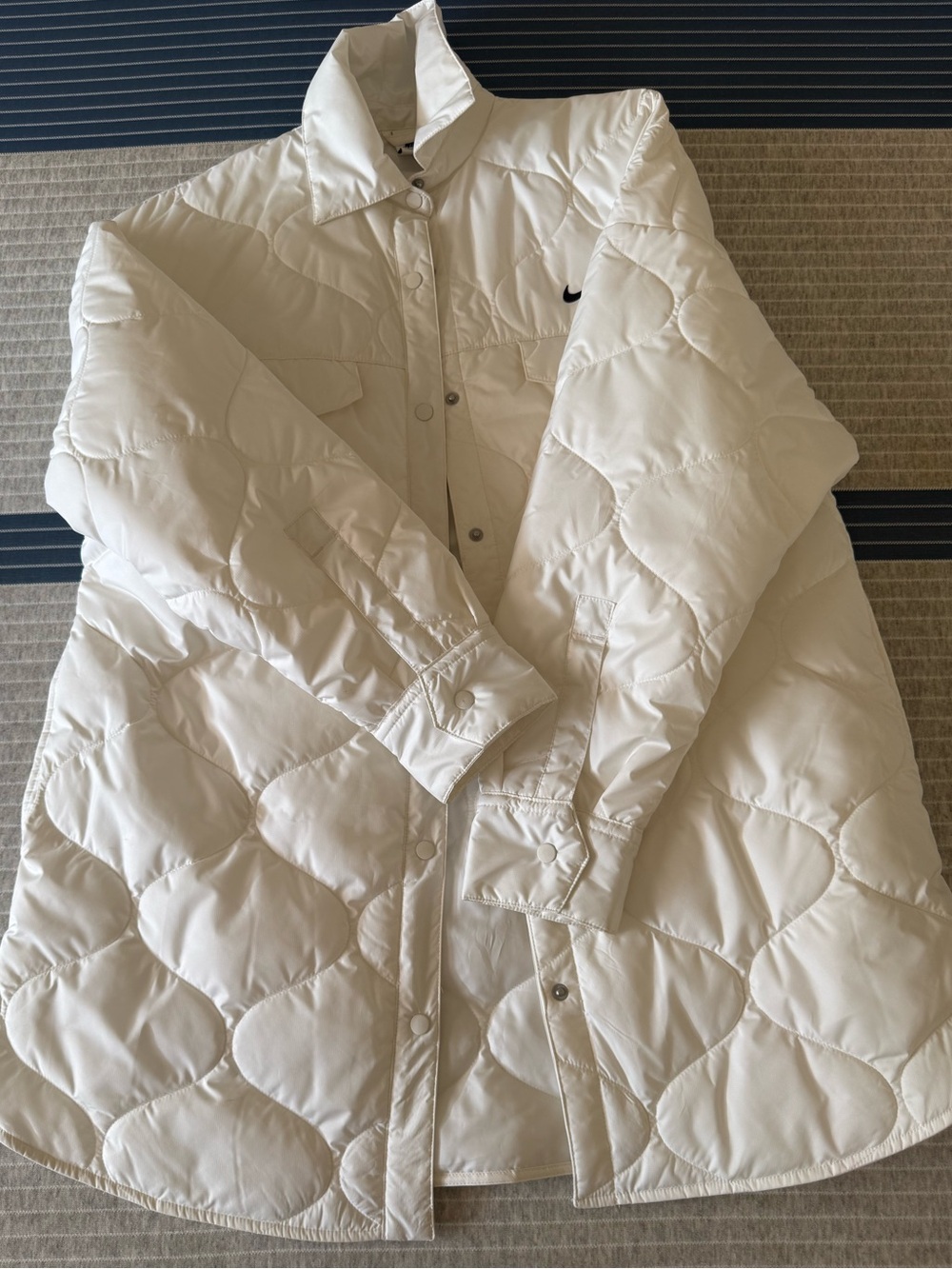 Nike Women’s Quilted Long Puffer Jacket - white
